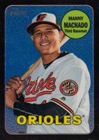 2018 Topps Heritage  #151 Manny Machado Chrome-Black Refractor Baseball Card