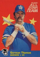 1986 Fleer All-Stars #11 Gorman Thomas Baseball Card