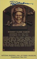 1999 Hall of Fame Autographs # Rod Carew Yellow HOF Plaque Baseball Card