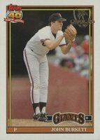 1991 Topps Desert Shield #447 John Burkett Baseball Card