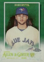 2020 Topps Allen & Ginter Chrome #112 Bo Bichette Green Refractor Baseball Card