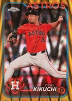 2024 Topps Chrome Update #USC103 Yusei Kikuchi Gold Raywave Baseball Card
