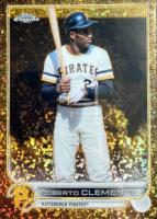 2022 Topps Gilded Collection #115 Roberto Clemente Mini Diamond Gold Etch Baseball Card