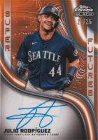 2023 Topps Chrome Black Super Futures Autograph #JR Julio Rodriguez Orange Baseball Card
