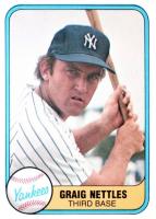 1981 Fleer #87 Graig Nettles Craig On Back Baseball Card