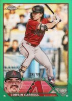 2023 Topps Chrome #95 Corbin Carroll Green Refractor Baseball Card