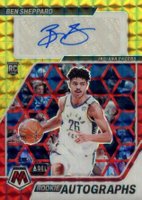2023 Panini Mosaic Rookie Autographs Mosaic #RASHP Ben Sheppard Choice Basketball Card