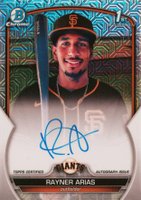 2023 Bowman Chrome Prospect Autographs #CPARA Rayner Arias Hta Choice Baseball Card