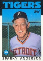 1986 Topps #411 Sparky Anderson Baseball Card