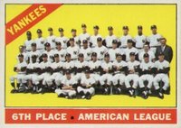 1966 O-Pee-Chee #92 Yankees Team Baseball Card