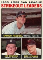 1964 Topps #6 A.L. Strikeout Leaders Baseball Card