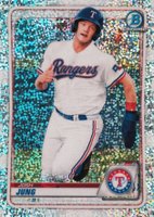 2020 Bowman Draft #BD197 Josh Jung Chrome-Sparkle Refractor Baseball Card