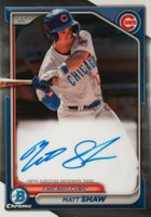 2024 Bowman Chrome Prospect Autographs #CPAMS Matt Shaw Baseball Card