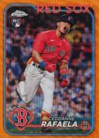 2024 Topps Chrome #118 Ceddanne Rafaela Orange Wave Baseball Card