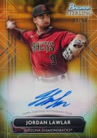 2022 Bowman Sterling Prospect Autographs #PAJL Jordan Lawlar Gold Refractor Baseball Card