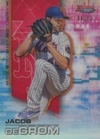 2021 Bowman's Best #16 Jacob DeGrom Red Refractor Baseball Card