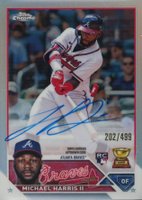 2023 Topps Chrome Rookie Autograph #RAMH Michael Harris II Refractor Baseball Card