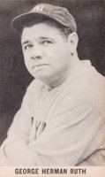 1961 Exhibits Wrigley HOF # George Herman Ruth Baseball Card
