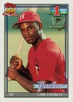 1991 Topps Desert Shield #113 Carl Everett Baseball Card