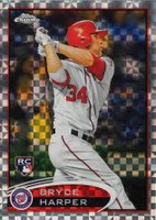 2012 Topps Chrome #196 Bryce Harper Hitting-Xfractor Baseball Card