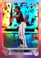 2022 Topps Chrome #129 Juan Soto Pink Refractor Baseball Card