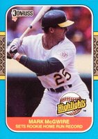 1987 Donruss Highlights #27 Mark McGwire Baseball Card