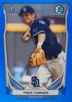 2014 Bowman Draft Picks #CDP10 Trea Turner Chrome-Blue Refractor Baseball Card