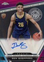 2023 Topps Chrome Certified Rookie Autographs #CRABES Ben Sheppard Basketball Card