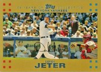 2007 Topps #40 Derek Jeter Bush/Mantle-Gold Baseball Card