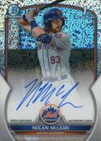 2023 Bowman Draft Chrome Prospect Autograph #CDANM Nolan McLean Sparkle Refractor Baseball Card