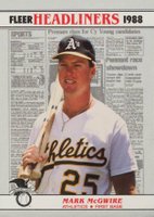 1988 Fleer Headliners #2 Mark McGwire Baseball Card