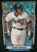 2014 Bowman Chrome Mini  #278 Corey Seager Black Shimmer Refractor Baseball Card