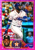2023 Topps Chrome Logofractor Edition #201 Yordan Alvarez Pink Refractor Baseball Card