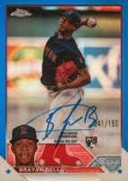 2023 Topps Chrome Rookie Autograph #RABB Brayan Bello Blue Baseball Card