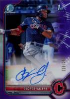 2022 Bowman Chrome Prospect Autographs #CPAGV George Valera Purple Refractor Baseball Card