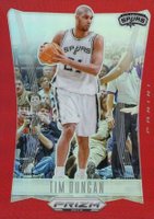 2023 Panini Prizm Deca #74 Tim Duncan Red Prizm Basketball Card