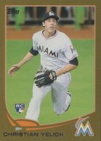 2013 Topps Update #US290 Christian Yelich Gold Baseball Card