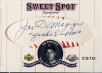 2001 Upper Deck Sweet Spot Signatures #S-JD Joe DiMaggio Baseball Card