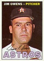 1967 Topps #582 Jim Owens Double print Baseball Card