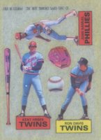 1985 Topps Rub Downs # K.Hrbek/R.Davis/J.Samuel Baseball Card