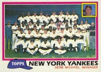 1981 Topps #670 New York Yankees Baseball Card