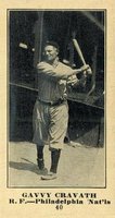 1916 Sporting News #40 Gavvy Cravath Blank Back Baseball Card