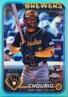 2024 Topps Chrome Update #USC30 Jackson Chourio Aqua Refractor Baseball Card