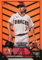 2023 Topps Update #US244 Corbin Carroll Orange & Black Foil Baseball Card