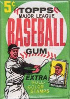 1962 Topps #WP Wax Pack 5 Cent Baseball Card
