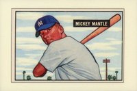 1989 Bowman Inserts # Mickey Mantle 1951 Reprint-Tiffany Baseball Card