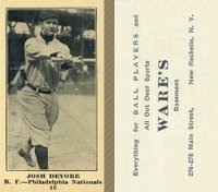 1916 Wares #46 Josh Devore Baseball Card