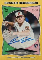 2023 Topps Brooklyn Collection Autograph #GH Gunnar Henderson Gold Baseball Card