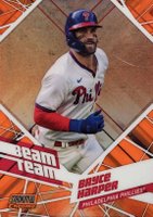 2021 Topps Stadium Club Chrome Beam Team #BTC4 Bryce Harper Orange Refractor Baseball Card