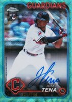 2024 Topps Chrome Rookie Autographs #RAJT Jose Tena Aqua Wave Baseball Card